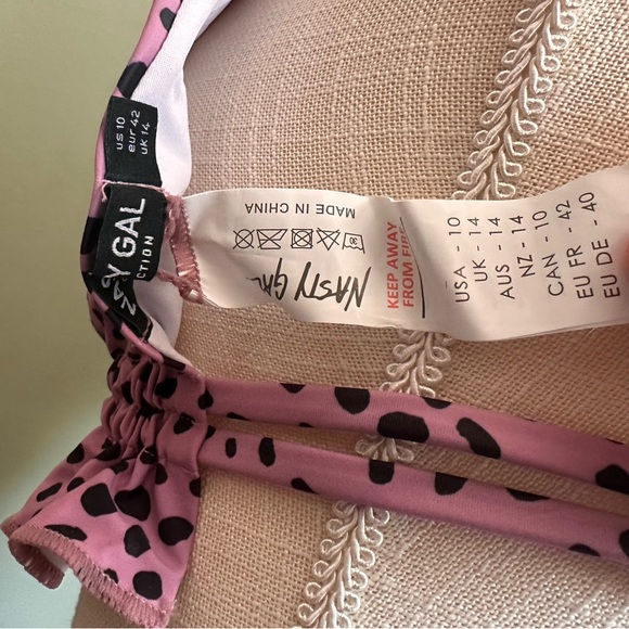 NEW Polka Dot Ruffle High Leg Bikini NastyGal - Picture 5 of 5